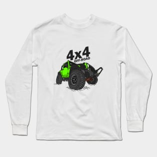 4x4 Off Road Jeep Green Long Sleeve T-Shirt